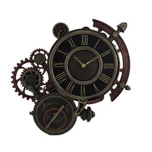 Mechanical Steampunk Astrolabe Star Tracker Wall Clock 17 Inch